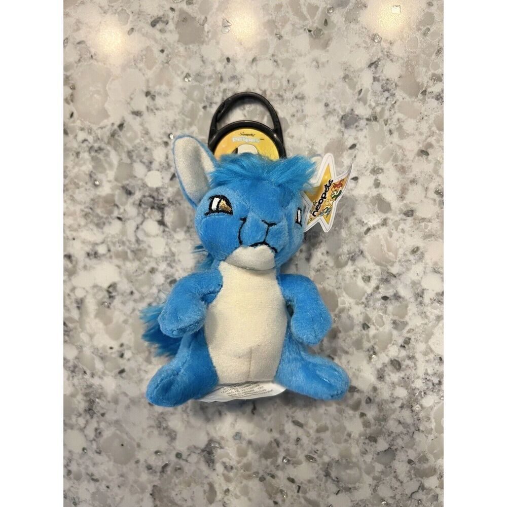 Neopets Blue Kyrii Plush Stuffed‎ Animal McDonalds Promo Toy 2005 4" Warf Pet